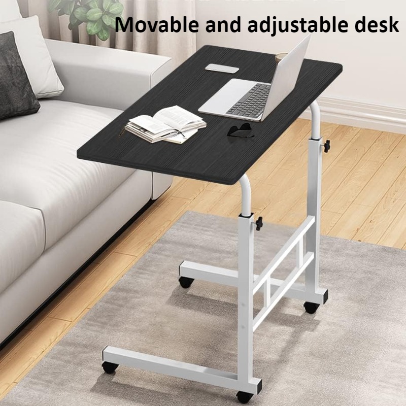 Tablet Lap Desk - Nachttisch mit Universalrädern, übergroßer Tisch, höhenverstellbar,