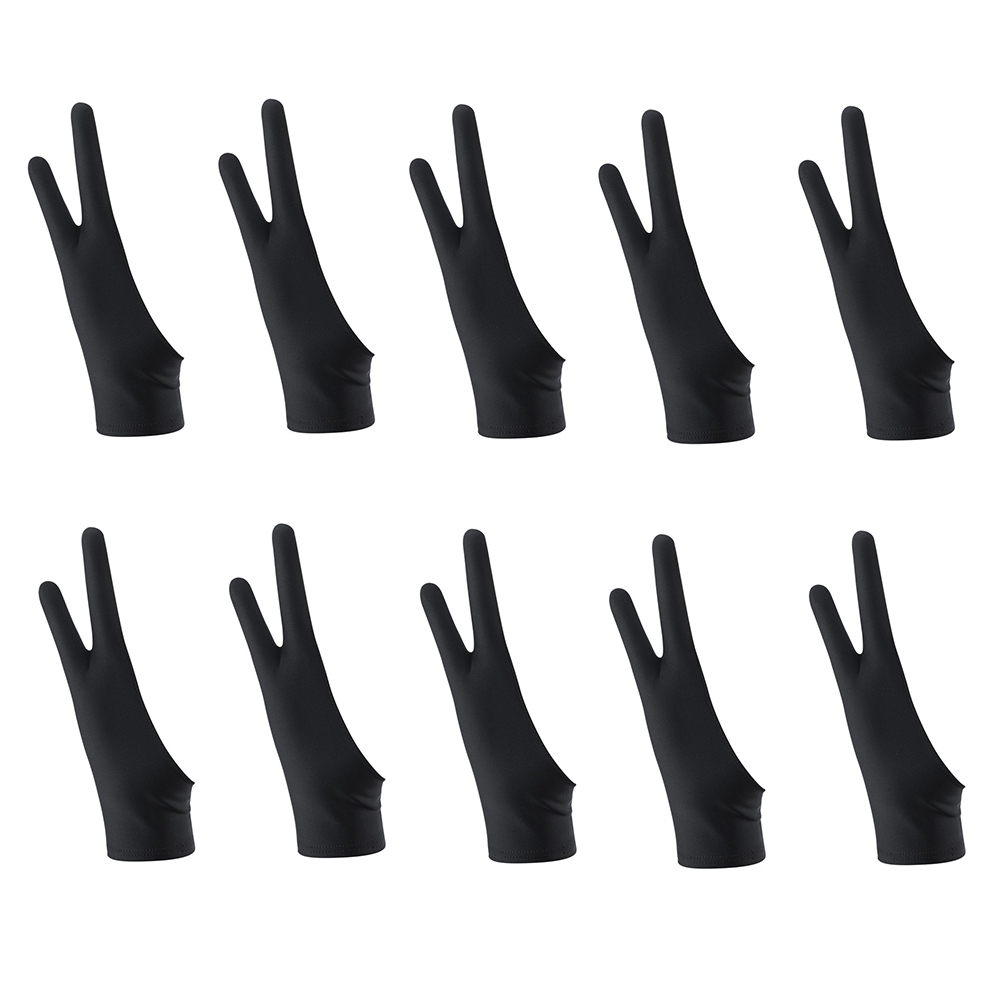 Drawing Glove Artist - Ingenious-10er-Pack Künstler-Zeichenhandschuhe mit 2 Fingern, schmutzabweisend,